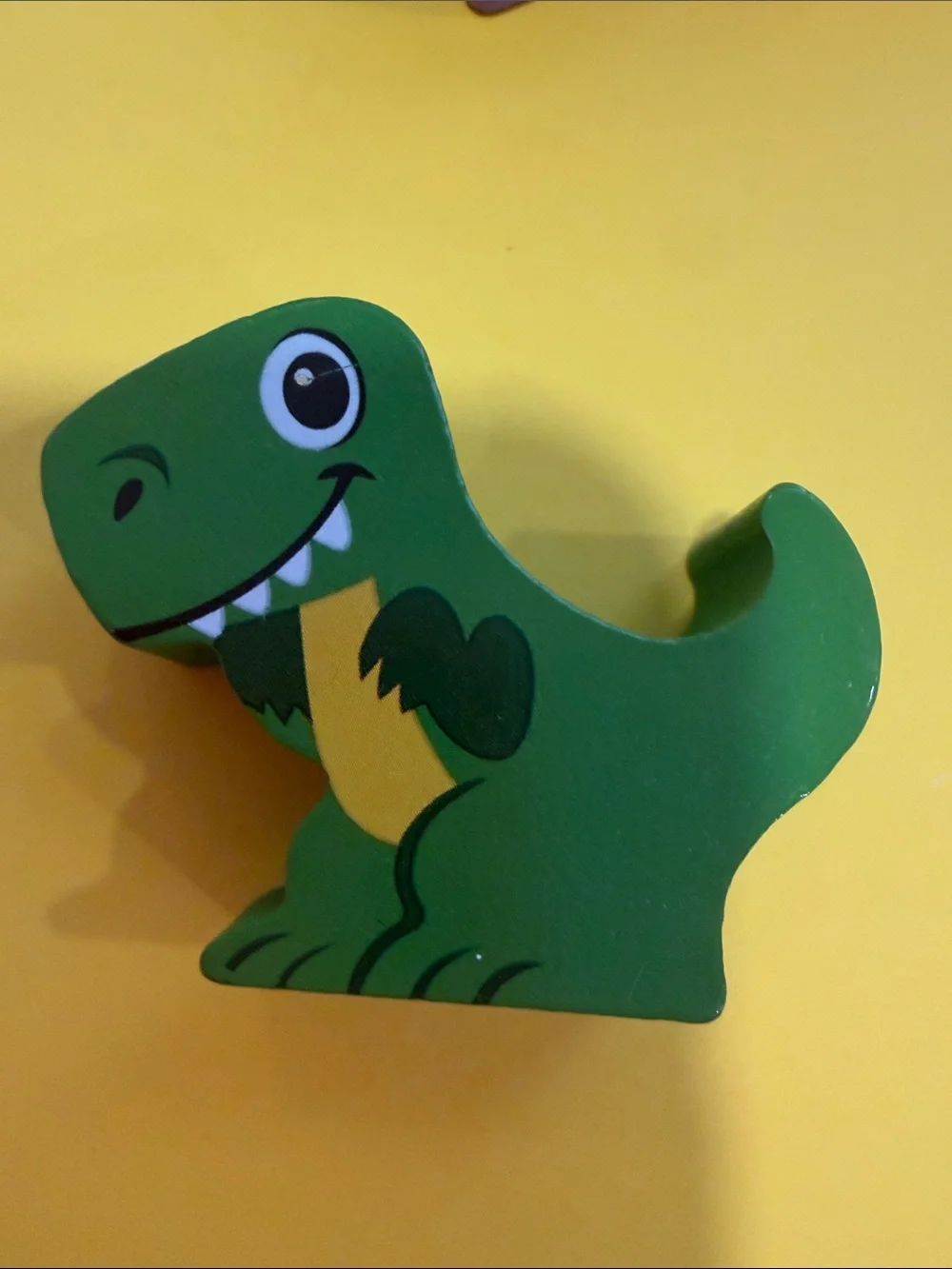 Colorful Wooden Dinosaur Toy Set - Purple, Green, Yellow, Orange, Pink